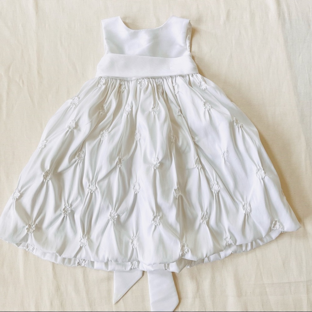 Cinderella Toddler Dress Formal Princess White Wedding Bridal Flower Girls 2T